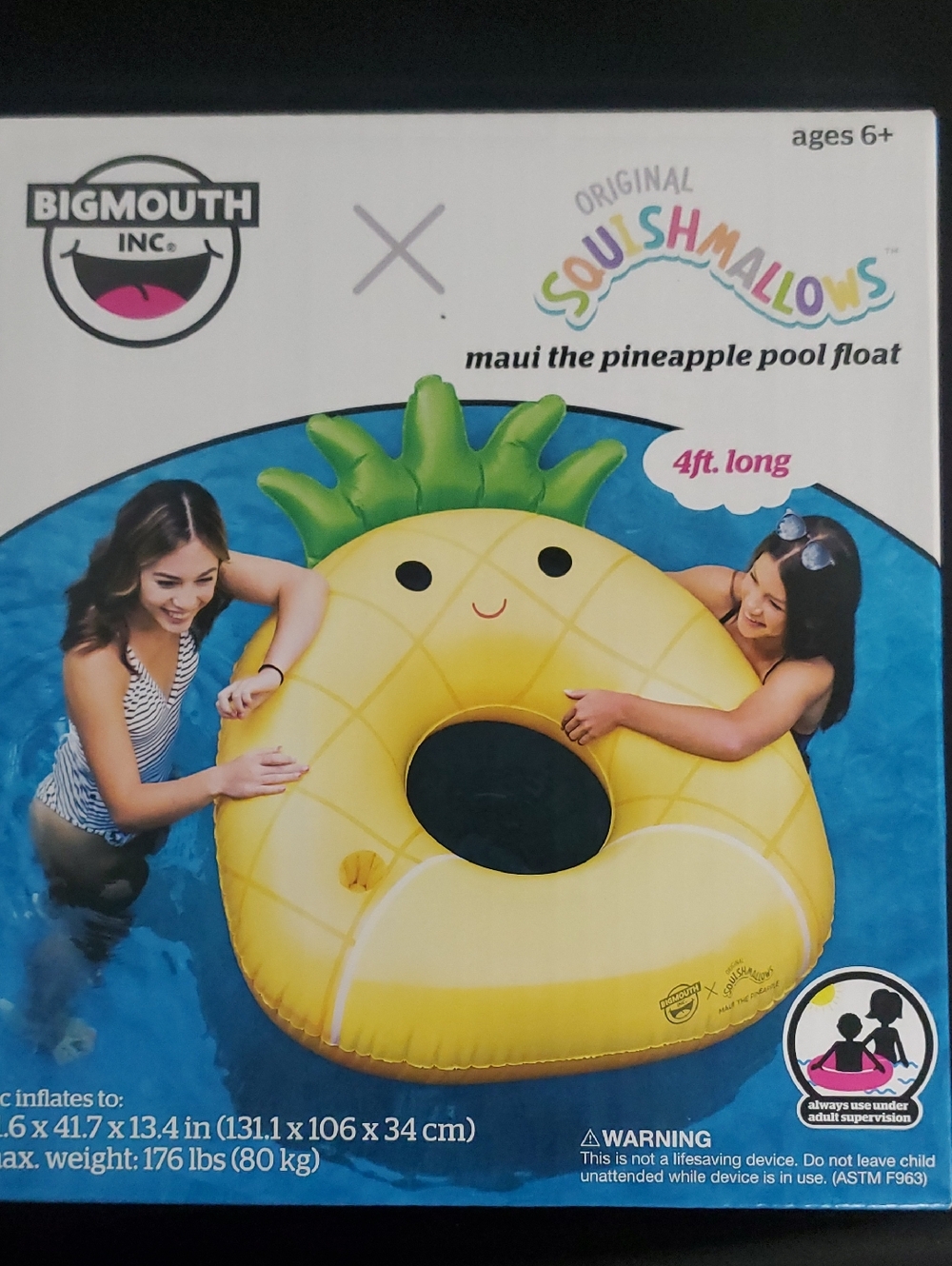 BigMouth Squishmallows Pineapple Pool Float  6yrs+